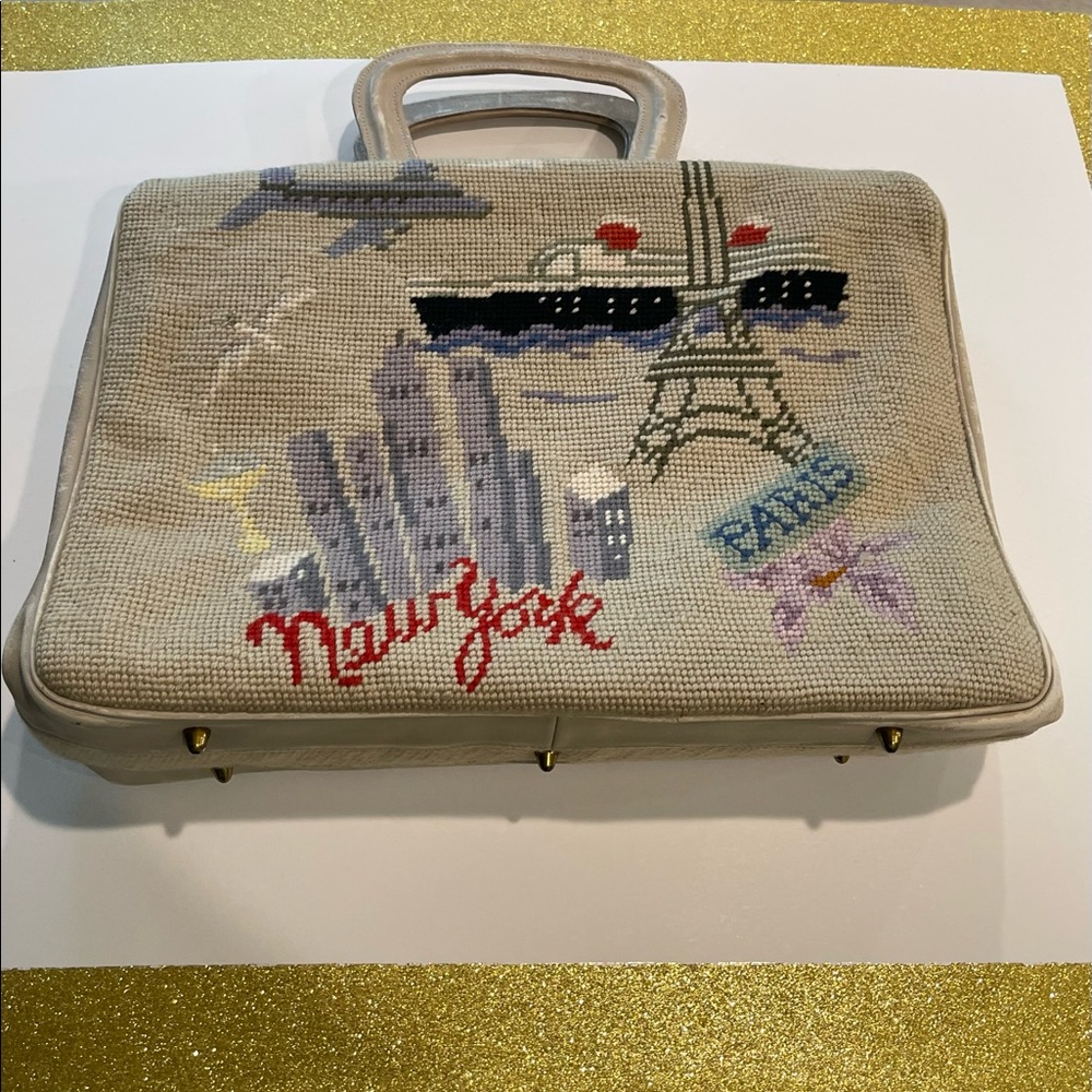 Unique Vintage Tapestry Large Purse